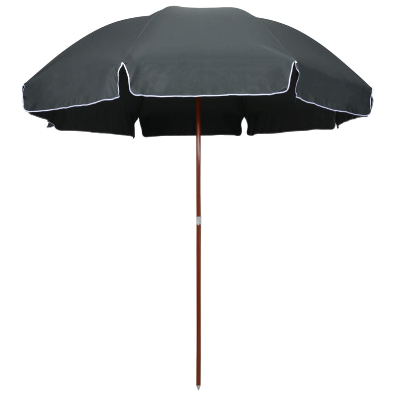 Afbeelding laden in galerijviewer, Vidaxl parasol met stalen paal 300 cm antracietkleurig