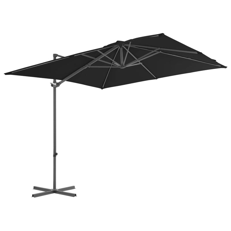 Load image into Gallery viewer, Vidaxl zweefparasol met stalen paal 250x250 cm zwart