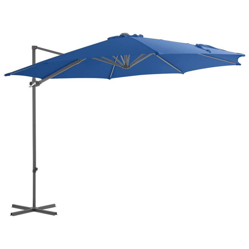 Load image into Gallery viewer, Vidaxl zweefparasol met stalen paal 300 cm azuurblauw