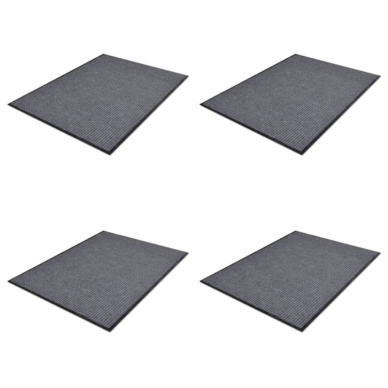 Load image into Gallery viewer, Vidaxl deurmatten 4 st 90x60 cm pvc grijs