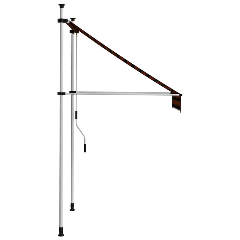 Load image into Gallery viewer, Vidaxl luifel handmatig uittrekbaar 100 cm oranje en bruin