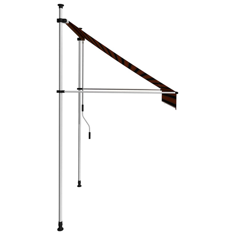 Load image into Gallery viewer, Vidaxl luifel handmatig uittrekbaar 200 cm oranje en bruin