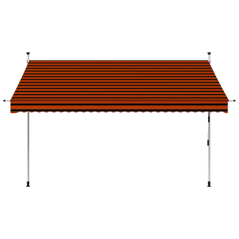 Load image into Gallery viewer, Vidaxl luifel handmatig uittrekbaar 300 cm oranje en bruin