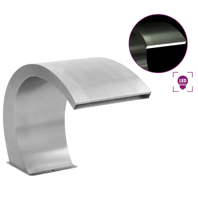 Load image into Gallery viewer, VidaXL Zwembadfontein met LED's 30x60x45 cm roestvrij staal