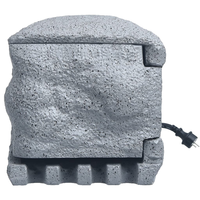 Load image into Gallery viewer, VidaXL Tuinstopcontact 4 ingangen afstandsbediening polyresin grijs