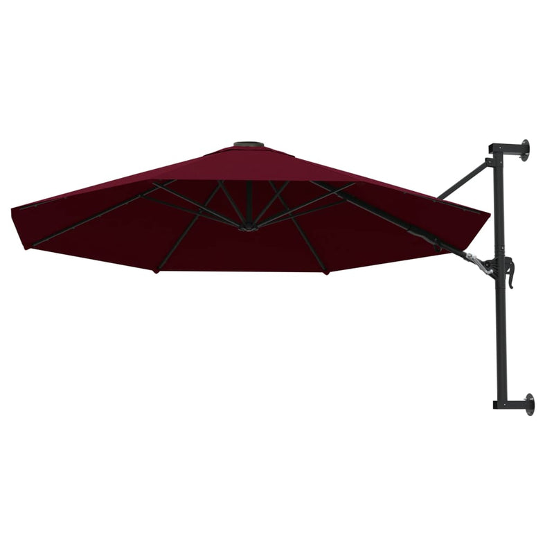 Load image into Gallery viewer, Vidaxl wandparasol met metalen paal 300 cm bordeauxrood