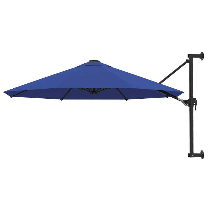 Load image into Gallery viewer, Vidaxl wandparasol met metalen paal 300 cm blauw