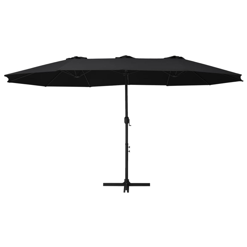 Load image into Gallery viewer, Vidaxl parasol met aluminium paal 460x270 cm zwart