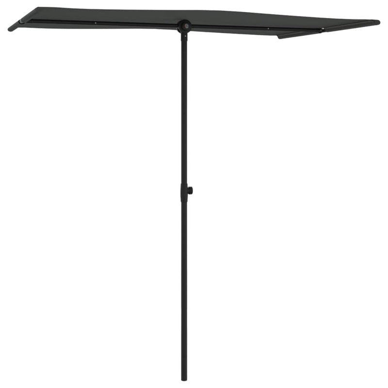 Afbeelding laden in galerijviewer, Vidaxl parasol met aluminium paal 180x110 cm antracietkleurig