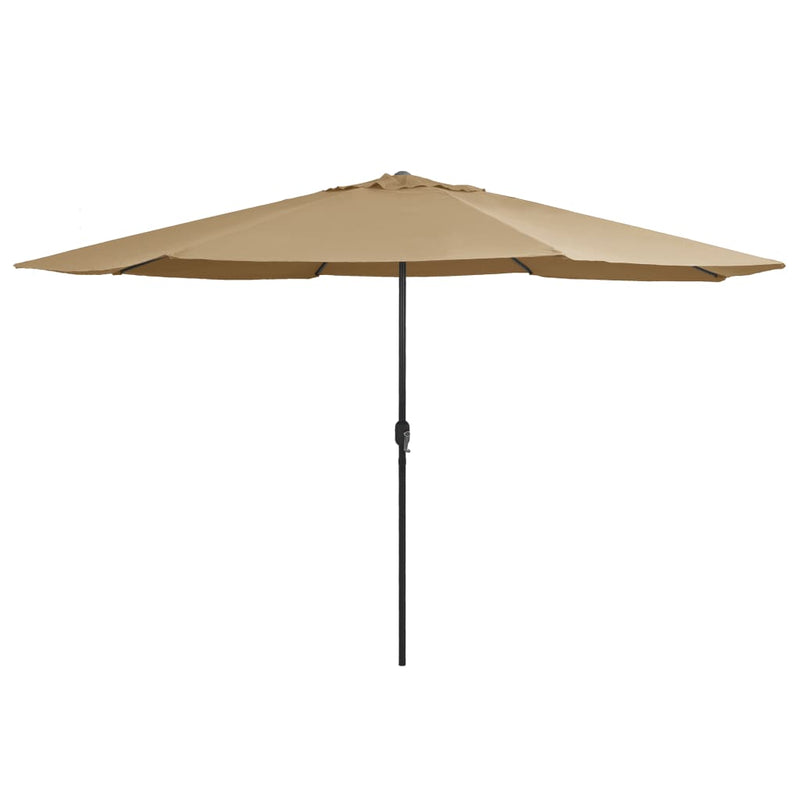 Load image into Gallery viewer, VidaXL Parasol met metalen paal 390 cm taupe