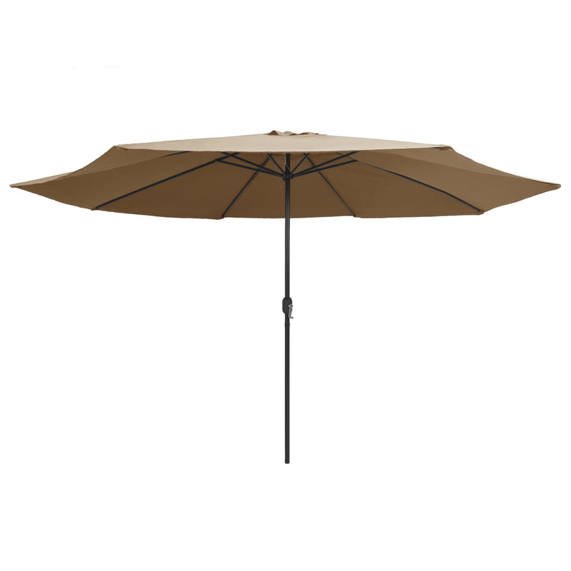 Load image into Gallery viewer, VidaXL Parasol met metalen paal 390 cm taupe