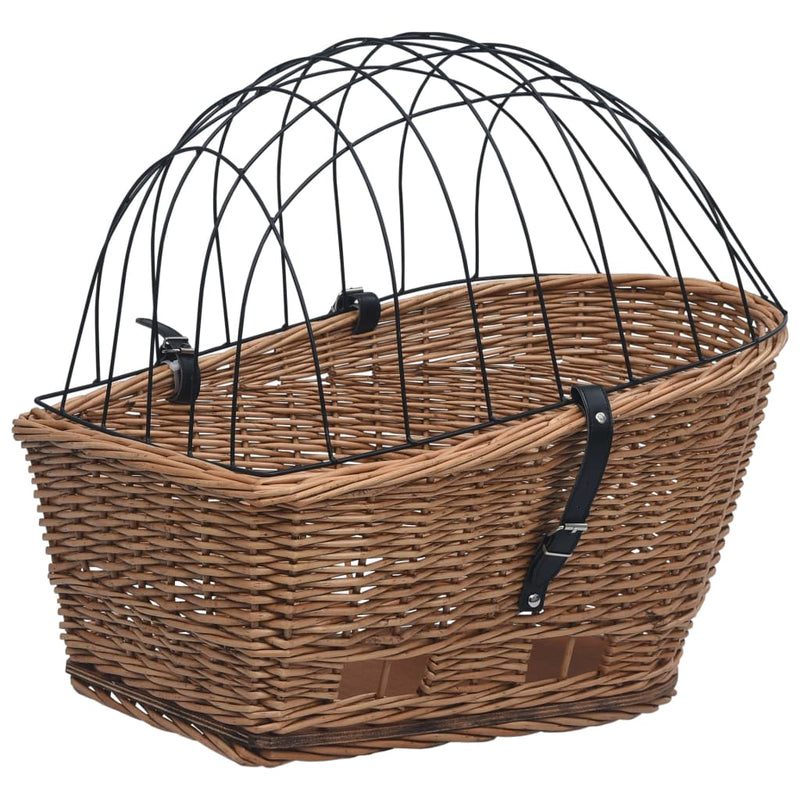 Load image into Gallery viewer, Vidaxl fietsmand voor bagagedrager 55x31x36 cm natuurlijk wilgen