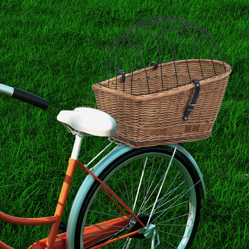 Load image into Gallery viewer, Vidaxl fietsmand voor bagagedrager 55x31x36 cm natuurlijk wilgen