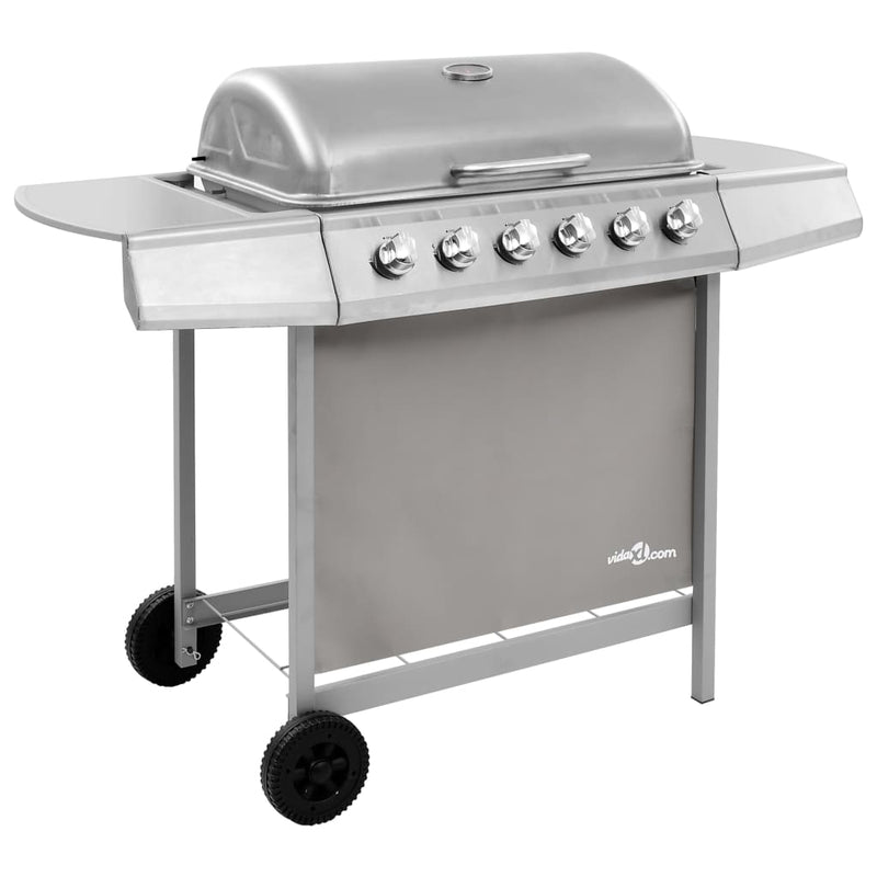 Load image into Gallery viewer, Vidaxl gasbarbecue met 6 branders zilverkleurig