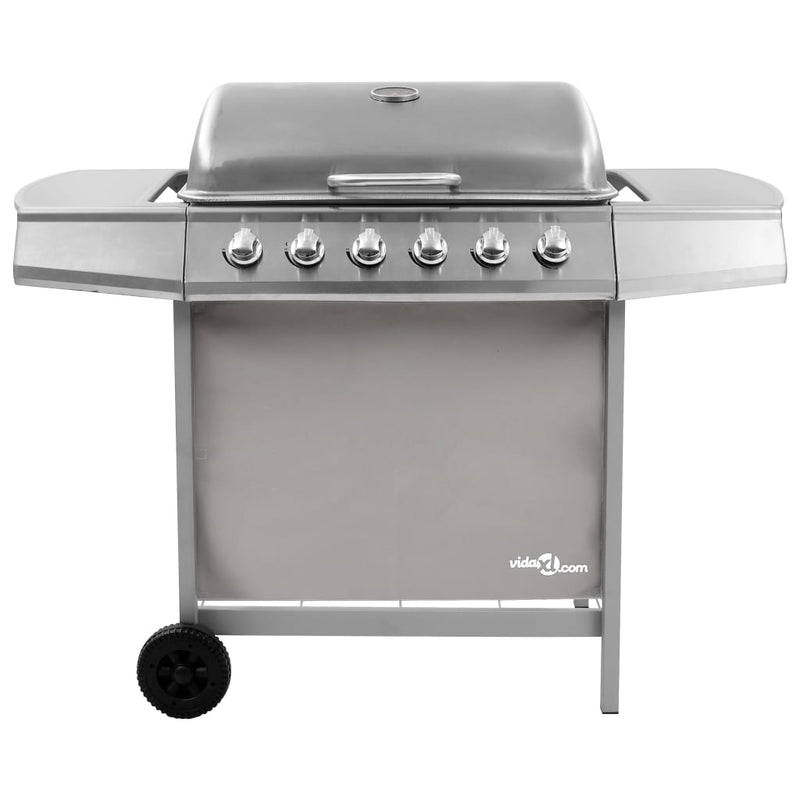Load image into Gallery viewer, Vidaxl gasbarbecue met 6 branders zilverkleurig