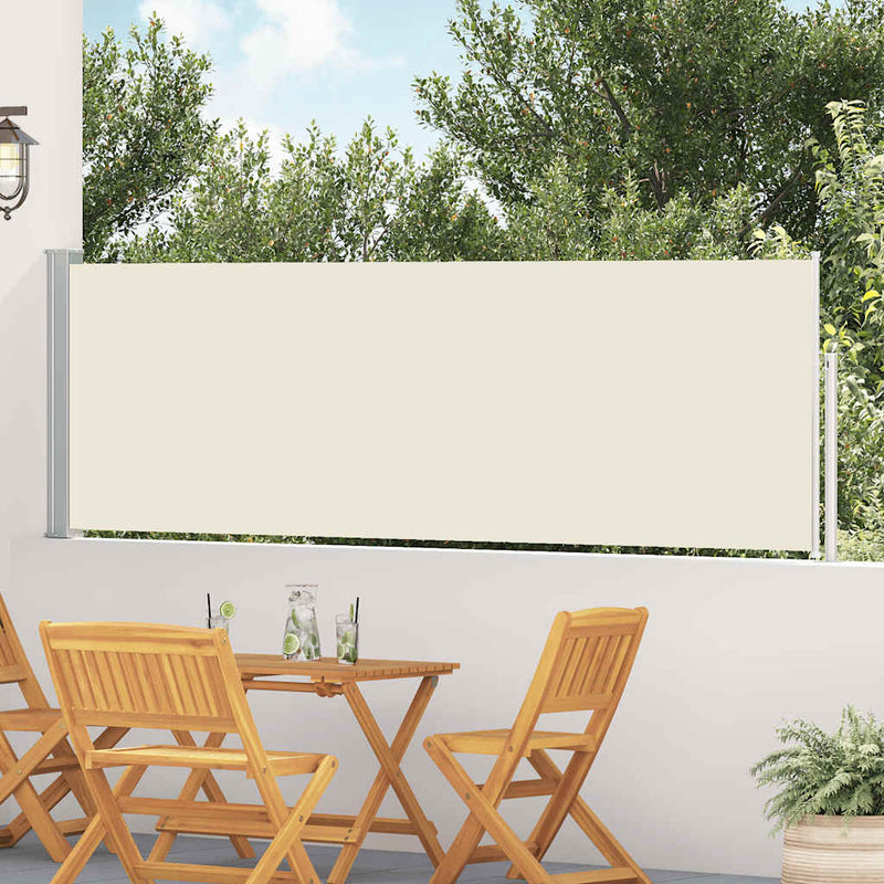 Load image into Gallery viewer, Vidaxl tuinscherm uittrekbaar 100x500 cm crème