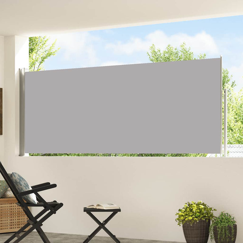 Load image into Gallery viewer, Vidaxl tuinscherm uittrekbaar 120x500 cm grijs
