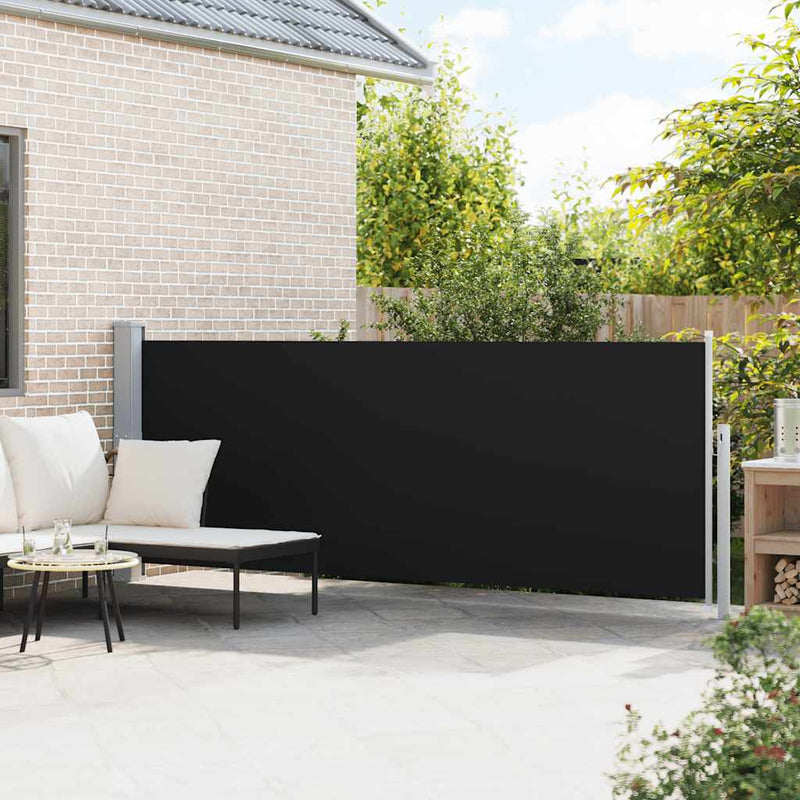 Load image into Gallery viewer, Vidaxl tuinscherm uittrekbaar 140x500 cm zwart