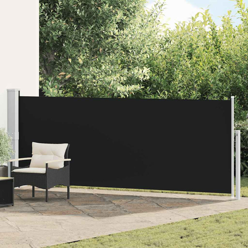 Load image into Gallery viewer, Vidaxl tuinscherm uittrekbaar 140x500 cm zwart