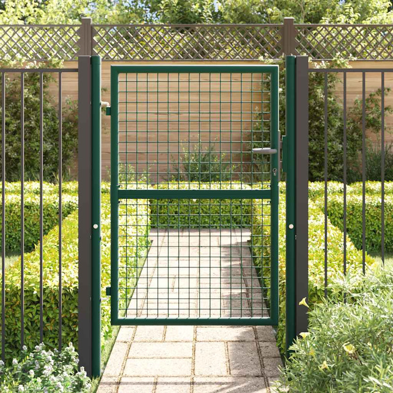 Load image into Gallery viewer, Vidaxl hekpoort staal 100x125 cm groen