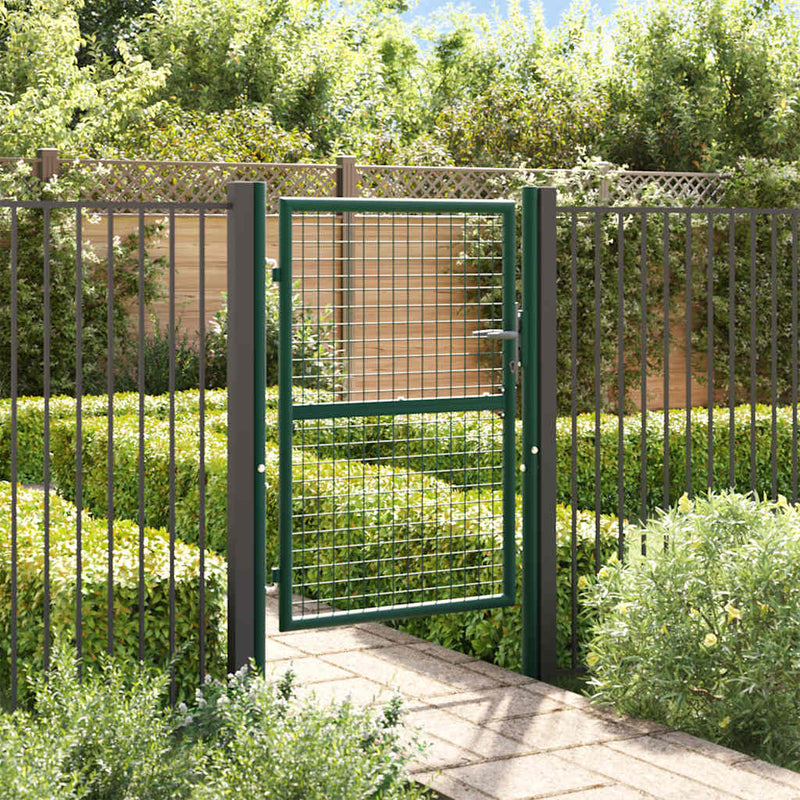 Load image into Gallery viewer, Vidaxl hekpoort staal 100x125 cm groen