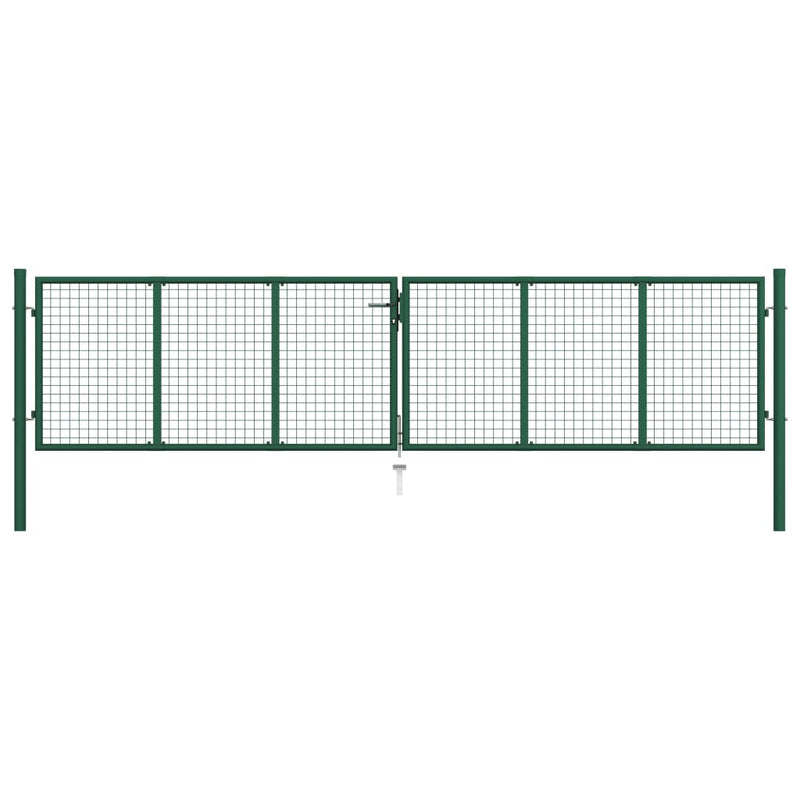 Load image into Gallery viewer, VidaXL Gaaspoort 390x100 cm staal groen
