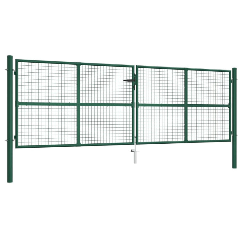 Load image into Gallery viewer, VidaXL Gaaspoort 390x125 cm staal groen