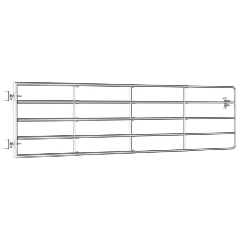 Load image into Gallery viewer, Vidaxl poort met 5 stangen (115-300)x90 cm staal zilverkleurig