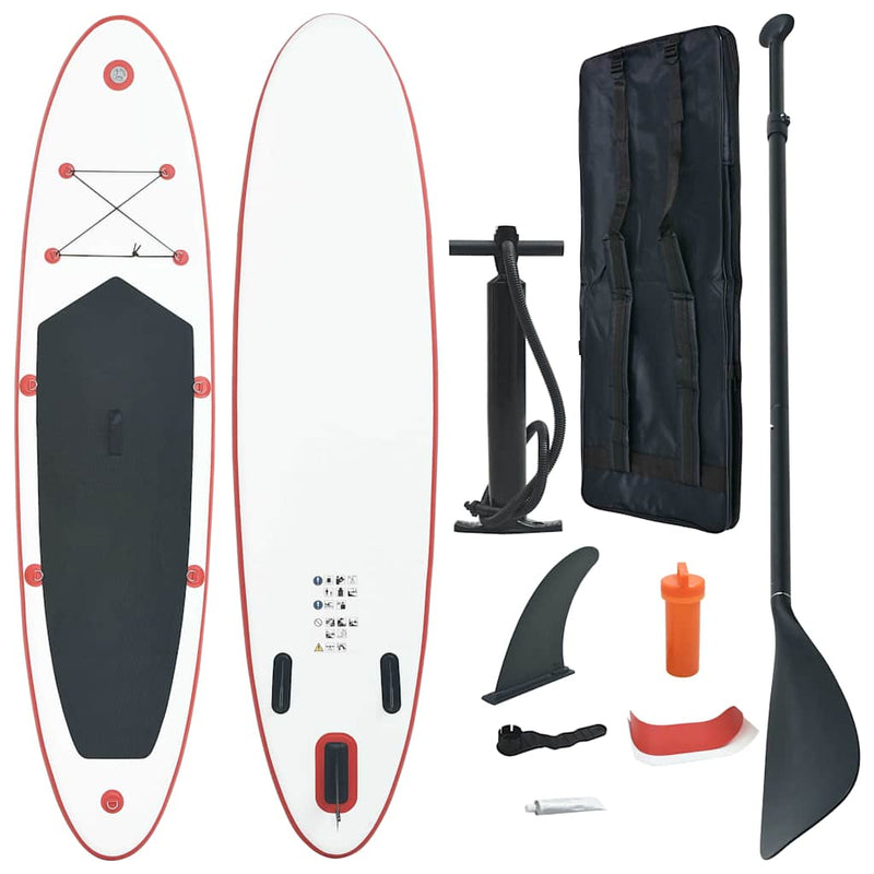 Load image into Gallery viewer, Vidaxl stand up paddleboardset opblaasbaar rood en wit