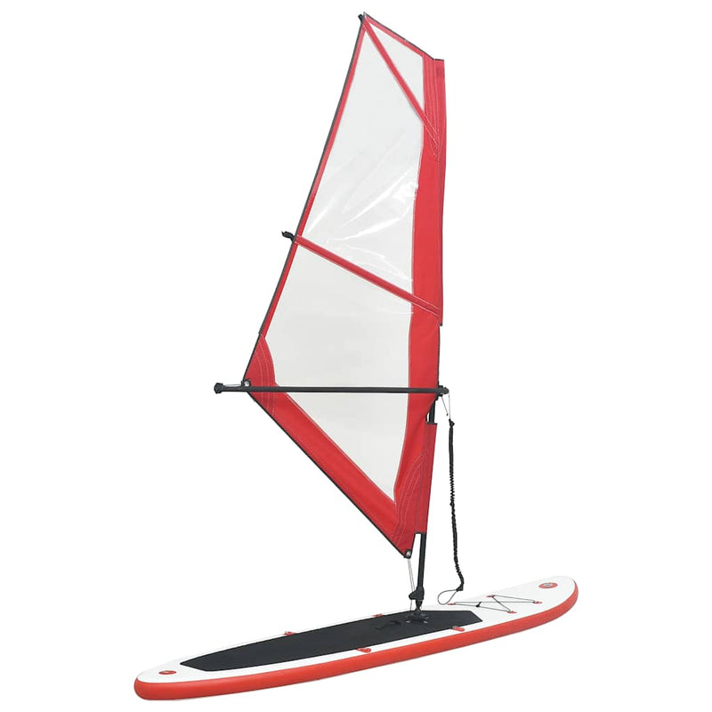 Load image into Gallery viewer, Vidaxl stand-up paddleboard opblaasbaar met zeilset rood en wit