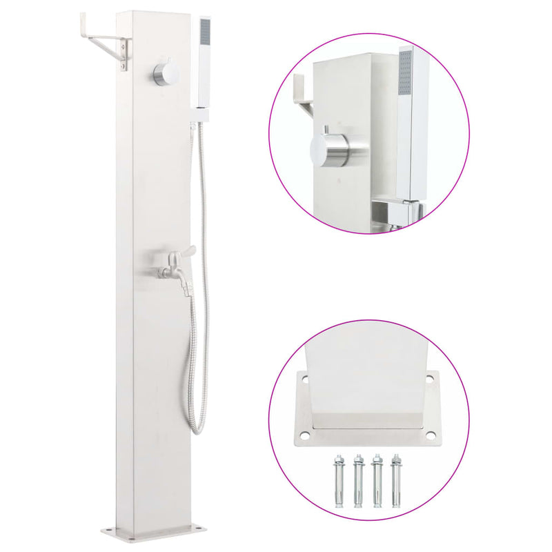 Load image into Gallery viewer, VidaXL Tuindouchekraan 110 cm roestvrij staal