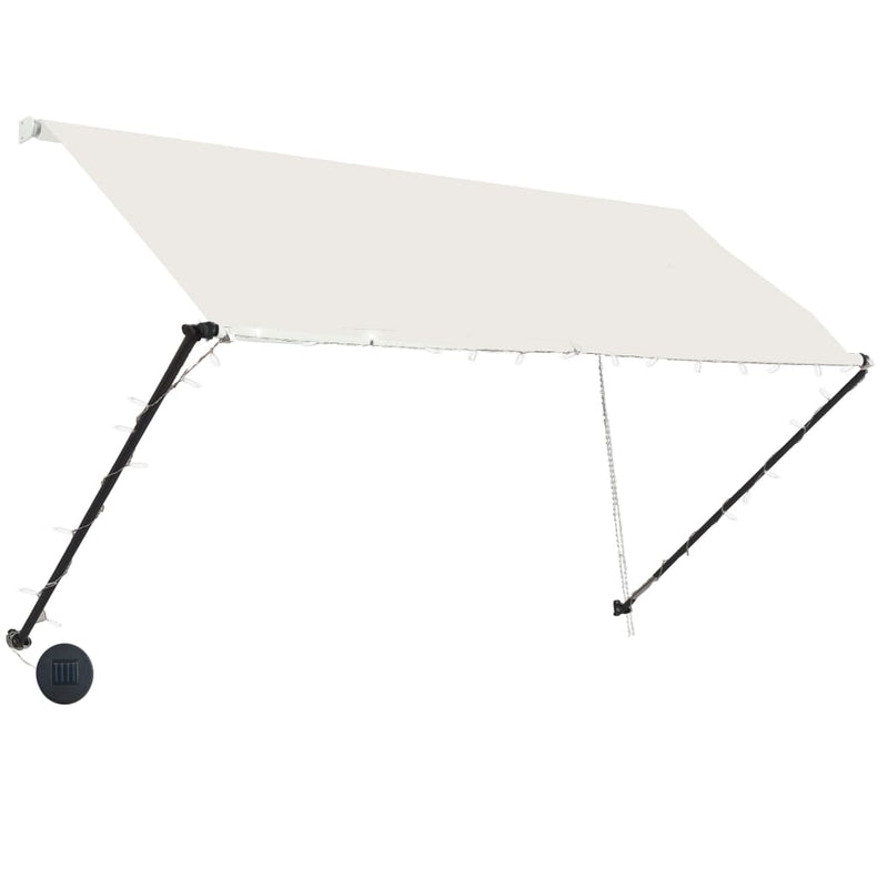 Load image into Gallery viewer, Vidaxl luifel uittrekbaar met led 250x150 cm crème