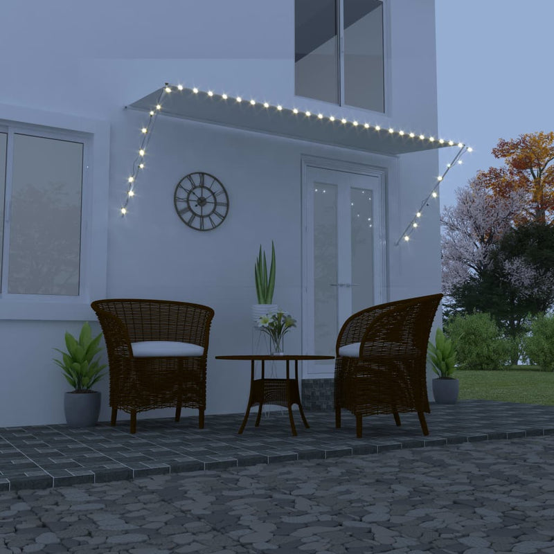 Load image into Gallery viewer, Vidaxl luifel uittrekbaar met led 350x150 cm crème