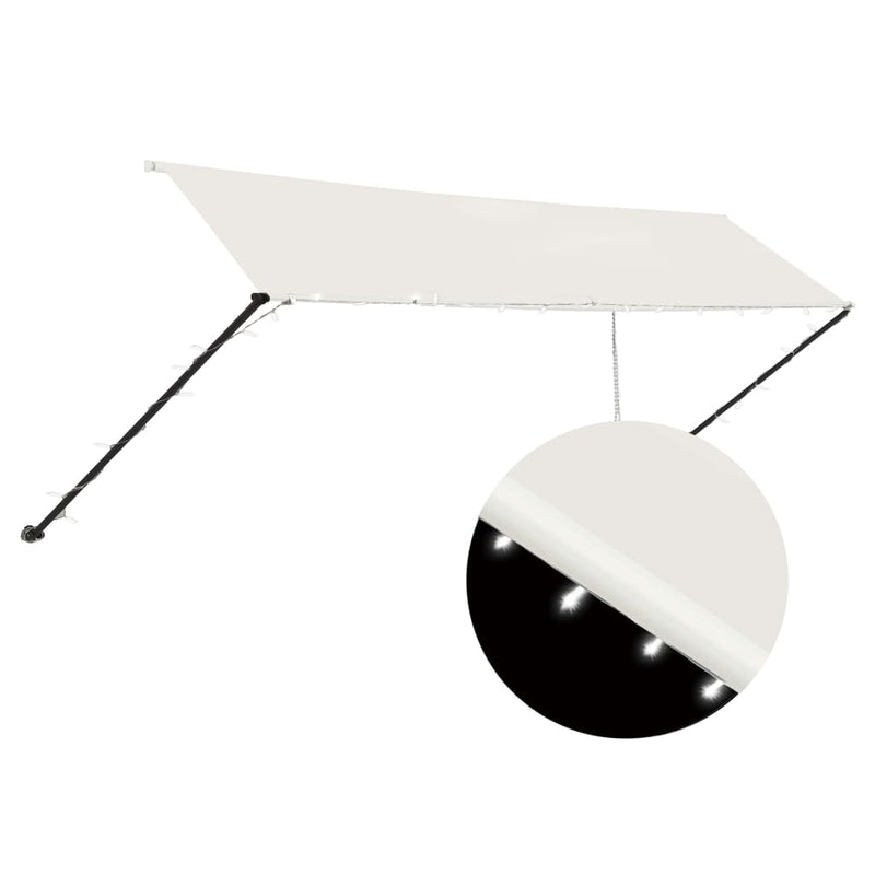 Load image into Gallery viewer, Vidaxl luifel uittrekbaar met led 400x150 cm crème