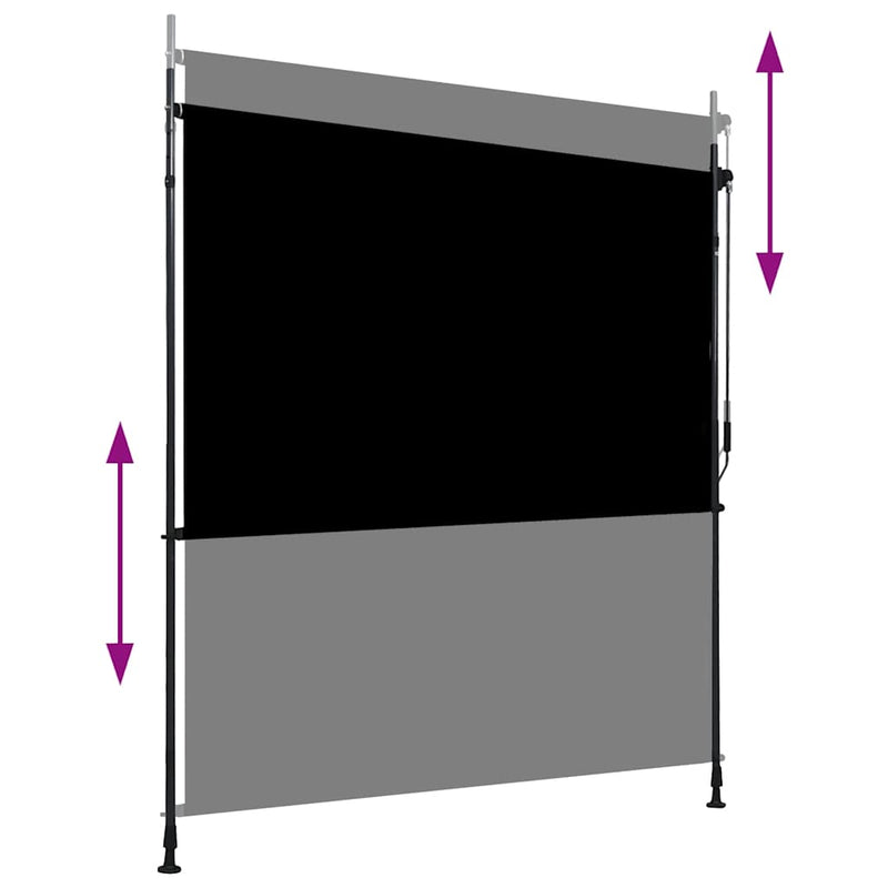 Load image into Gallery viewer, Vidaxl rolgordijn voor buiten 200x270 cm antraciet