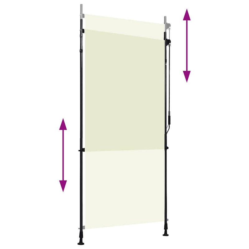 Load image into Gallery viewer, Vidaxl rolgordijn voor buiten 100x270 cm crème