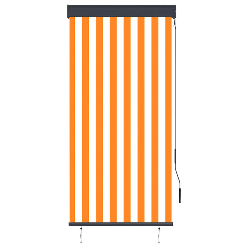 Load image into Gallery viewer, VidaXL Rolgordijn voor buiten 80x250 cm wit en oranje