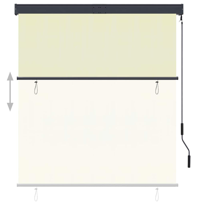 Afbeelding laden in galerijviewer, Vidaxl rolgordijn voor buiten 140x250 cm crème