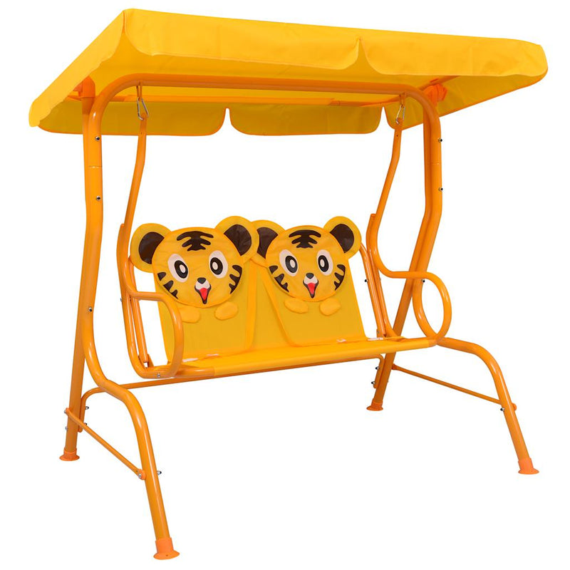 Load image into Gallery viewer, Vidaxl kinderschommelbank 115x75x110 cm stof geel