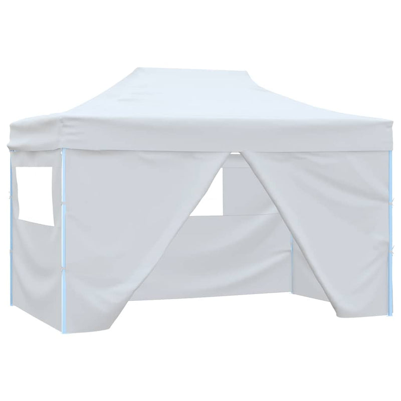 Load image into Gallery viewer, Vidaxl partytent met 4 zijwanden inklapbaar 3x4 m staal wit