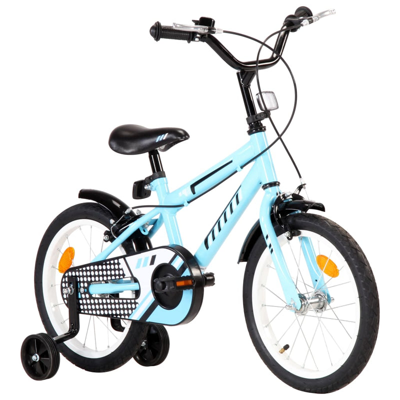 Load image into Gallery viewer, VidaXL Kinderfiets 16 inch zwart en blauw
