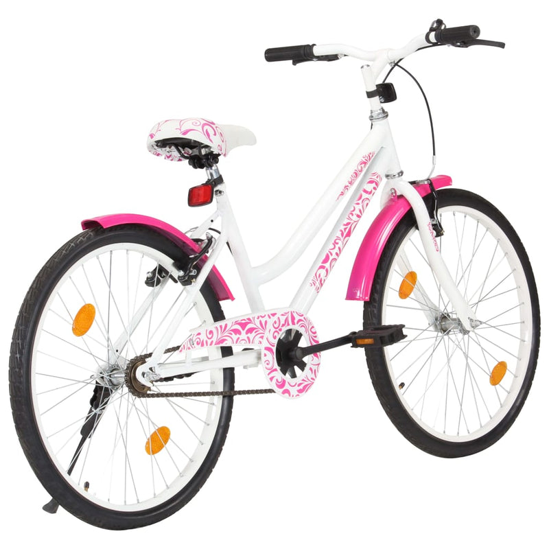 Load image into Gallery viewer, VidaXL Kinderfiets 24 inch roze en wit