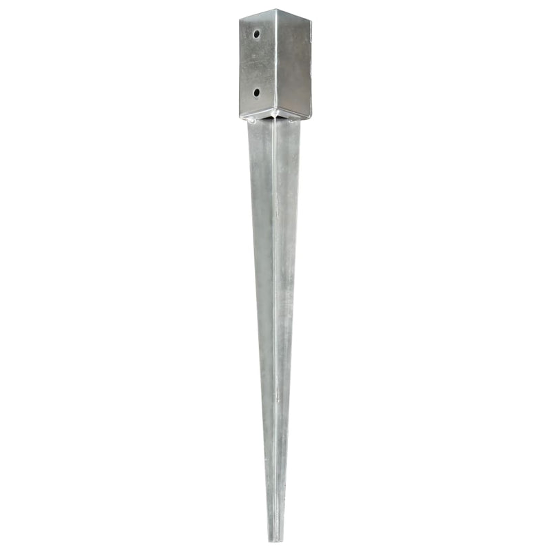 Load image into Gallery viewer, Vidaxl grondpinnen 2 st 7x7x75 cm gegalvaniseerd staal zilverkleurig