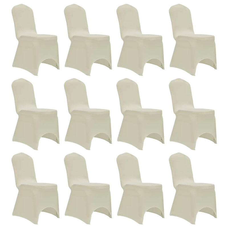 Load image into Gallery viewer, Vidaxl stoelhoezen stretch 12 st crème