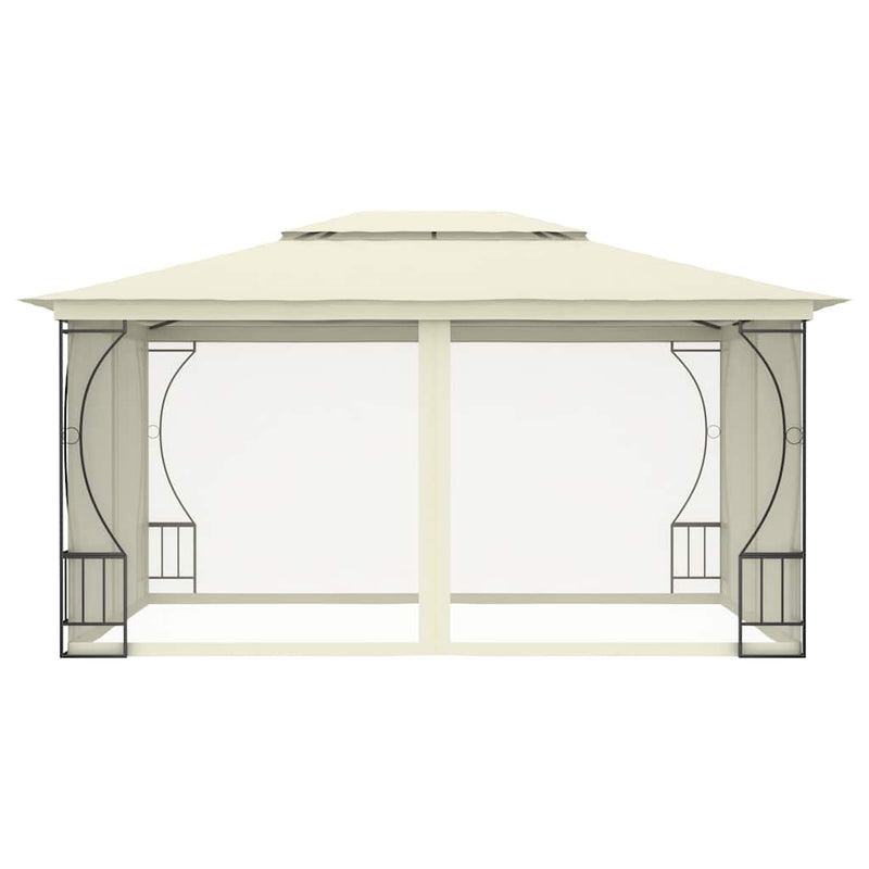 Load image into Gallery viewer, Vidaxl prieel met netten 300x400x265 cm crèmekleurig