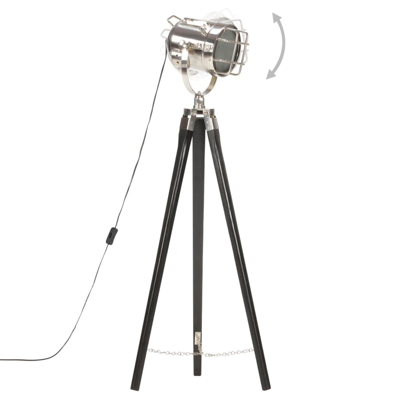 Load image into Gallery viewer, Vidaxl vloerlamp driepoot 97 cm massief mangohout zwart