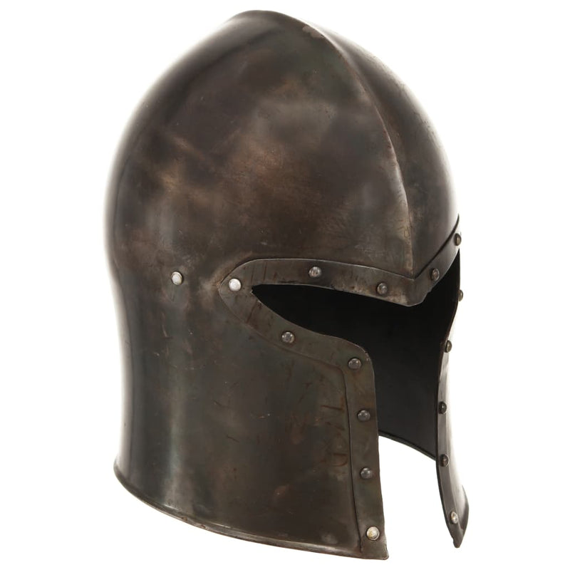 Load image into Gallery viewer, Vidaxl ridderhelm middeleeuws replica larp staal zilverkleurig