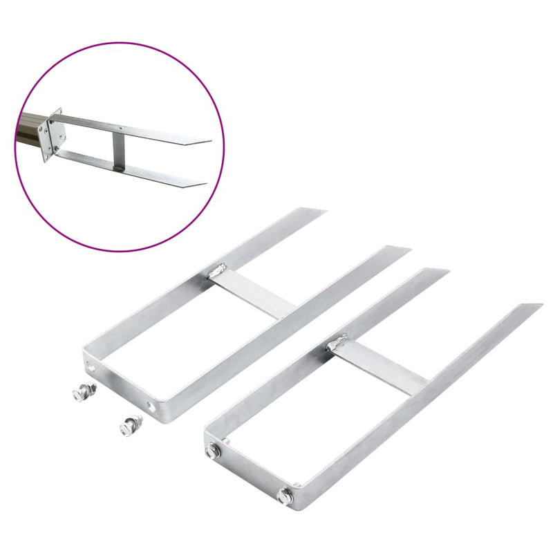 Load image into Gallery viewer, Vidaxl grondpinnen voor hkc schutting 2 st 40 cm staal