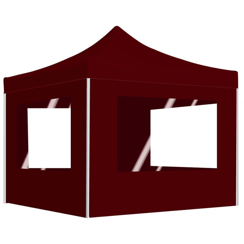 Load image into Gallery viewer, Vidaxl partytent inklapbaar met wanden 2x2 m aluminium bordeauxrood