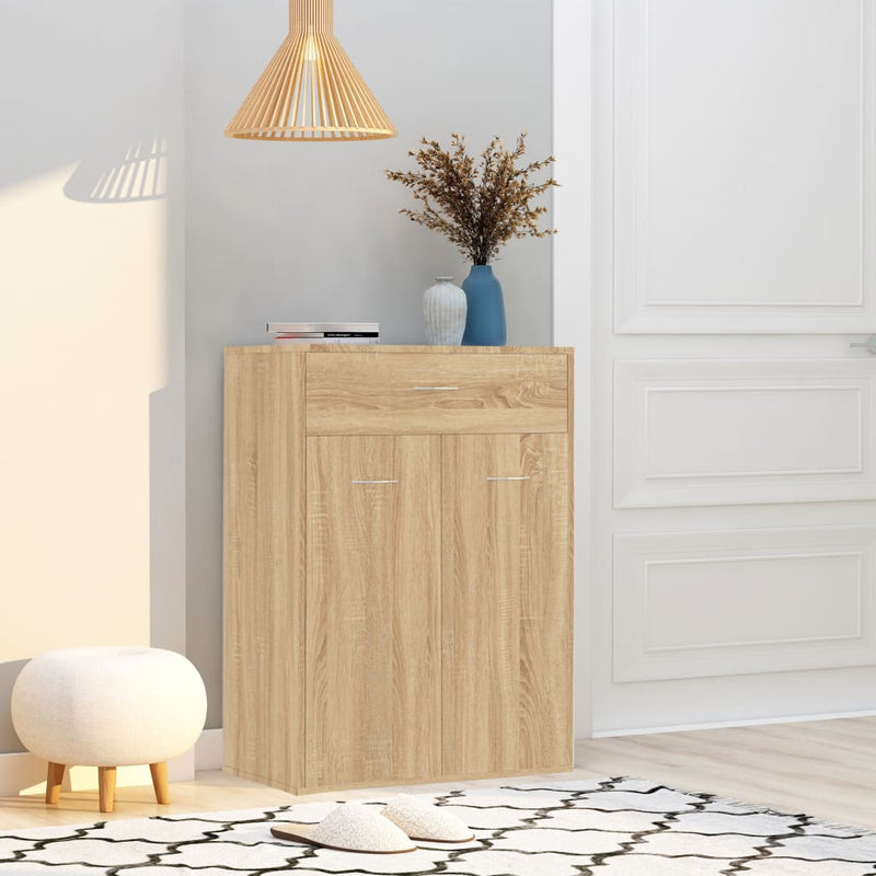 Load image into Gallery viewer, Vidaxl schoenenkast 60x35x84 cm bewerkt hout sonoma eikenkleurig